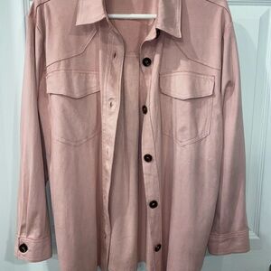 Francesca’s Blush Button Down Shirt